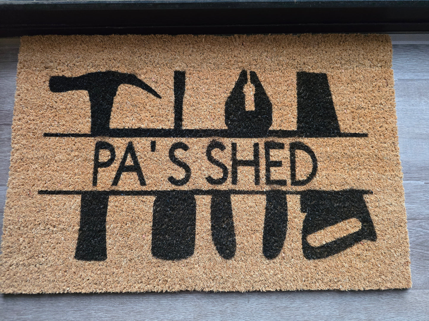 DAD'S SHED FUN PERSONALISED DOORMAT