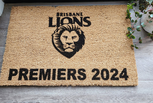 BRISBANE LIONS PREMIERS '24  CUSTOM DOOR MAT