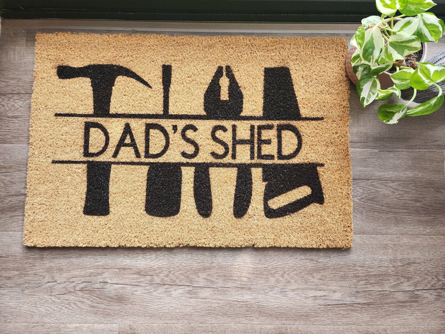 DAD'S SHED FUN CUSTOM DOORMAT
