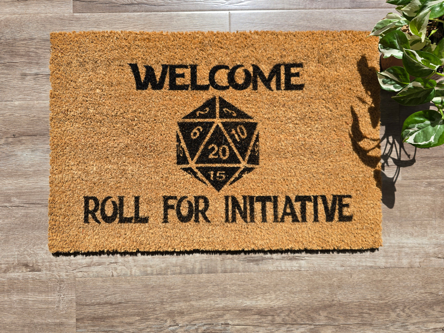 Welcome Roll For Initiative D&D Fun Custom Doormat