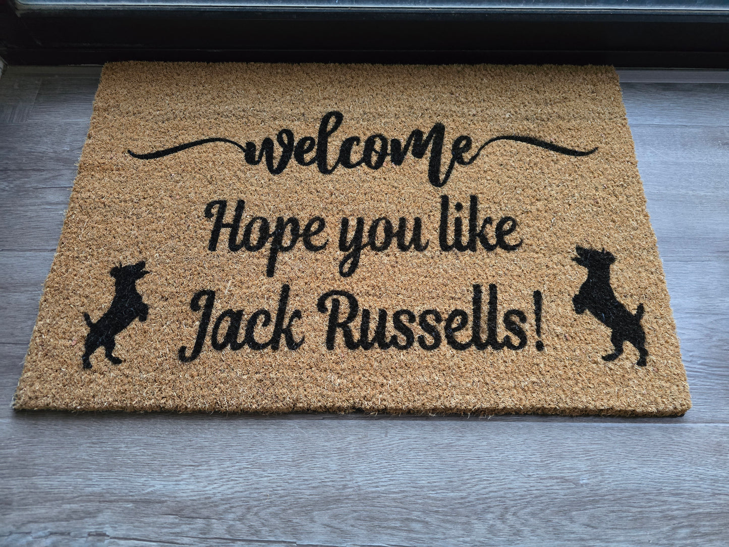 WELCOME HOPE YOU LIKE JACK RUSSELLS DOOR MAT