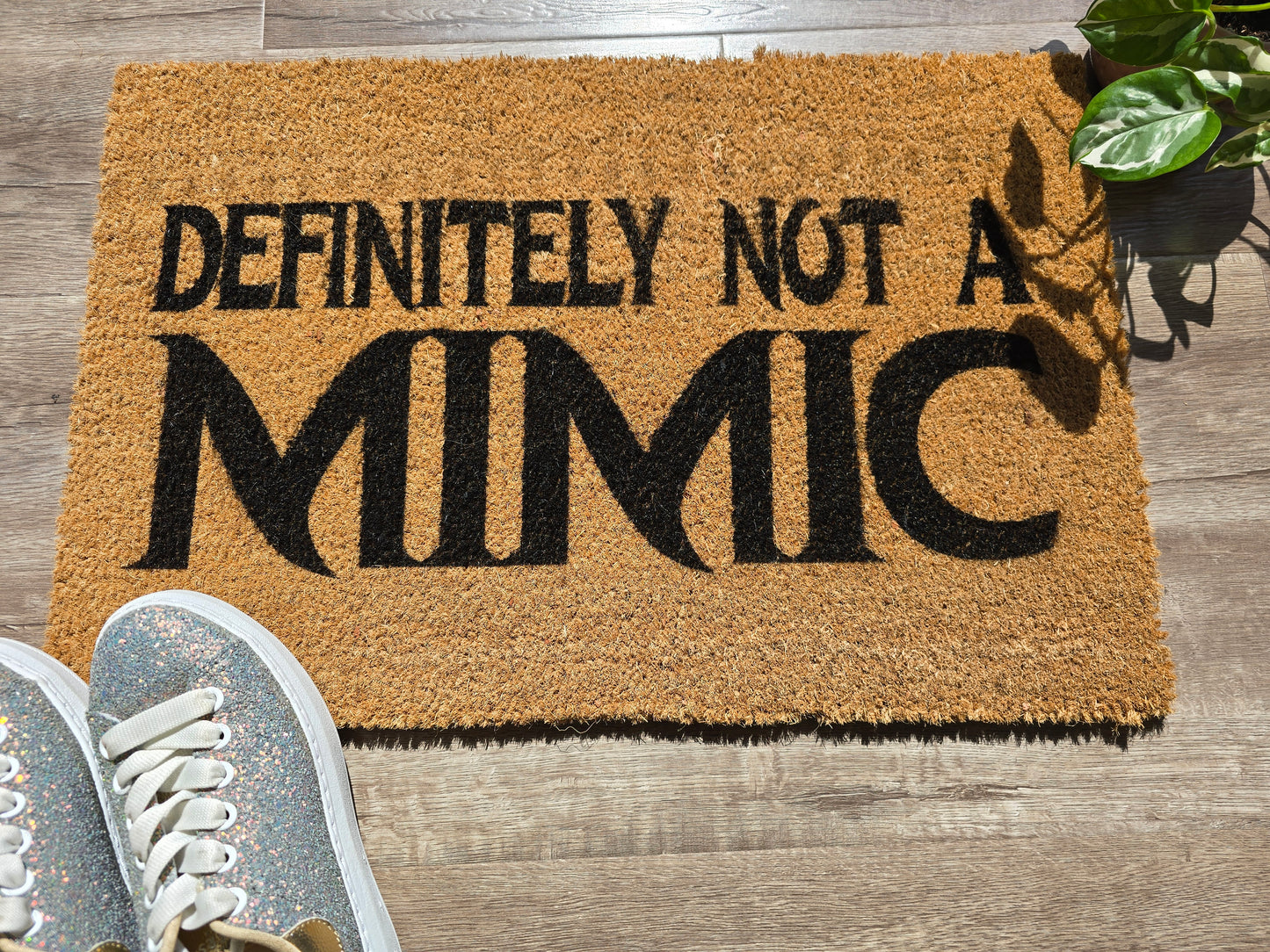 Definitely Not A Mimic D&D Fun Custom Doormat