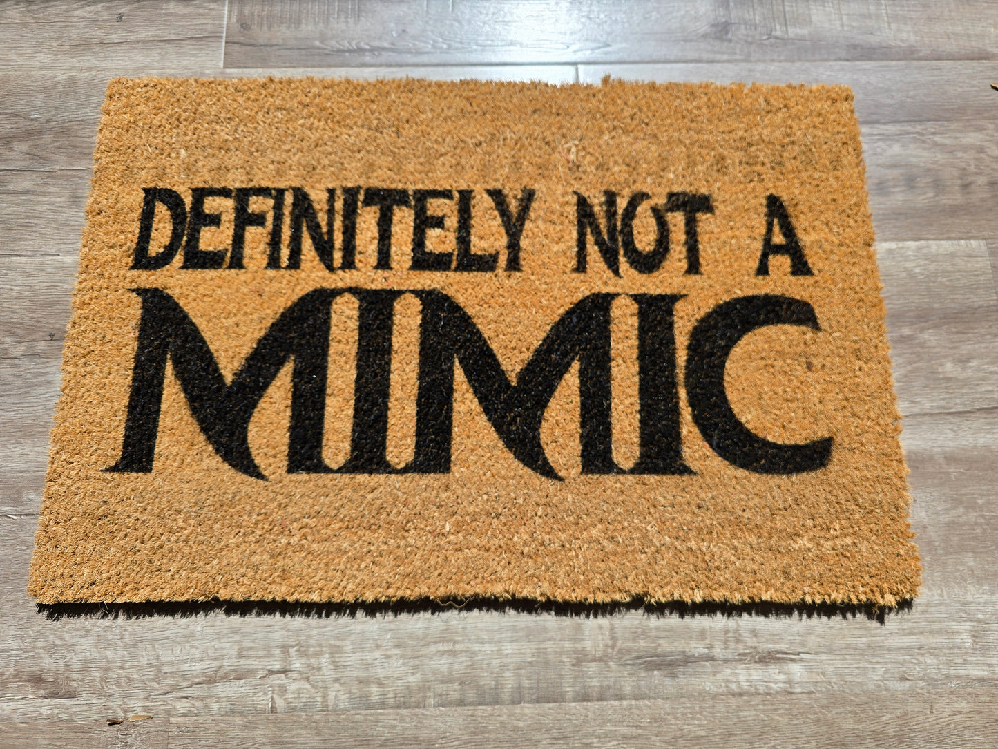 Definitely Not A Mimic D&D Fun Custom Doormat