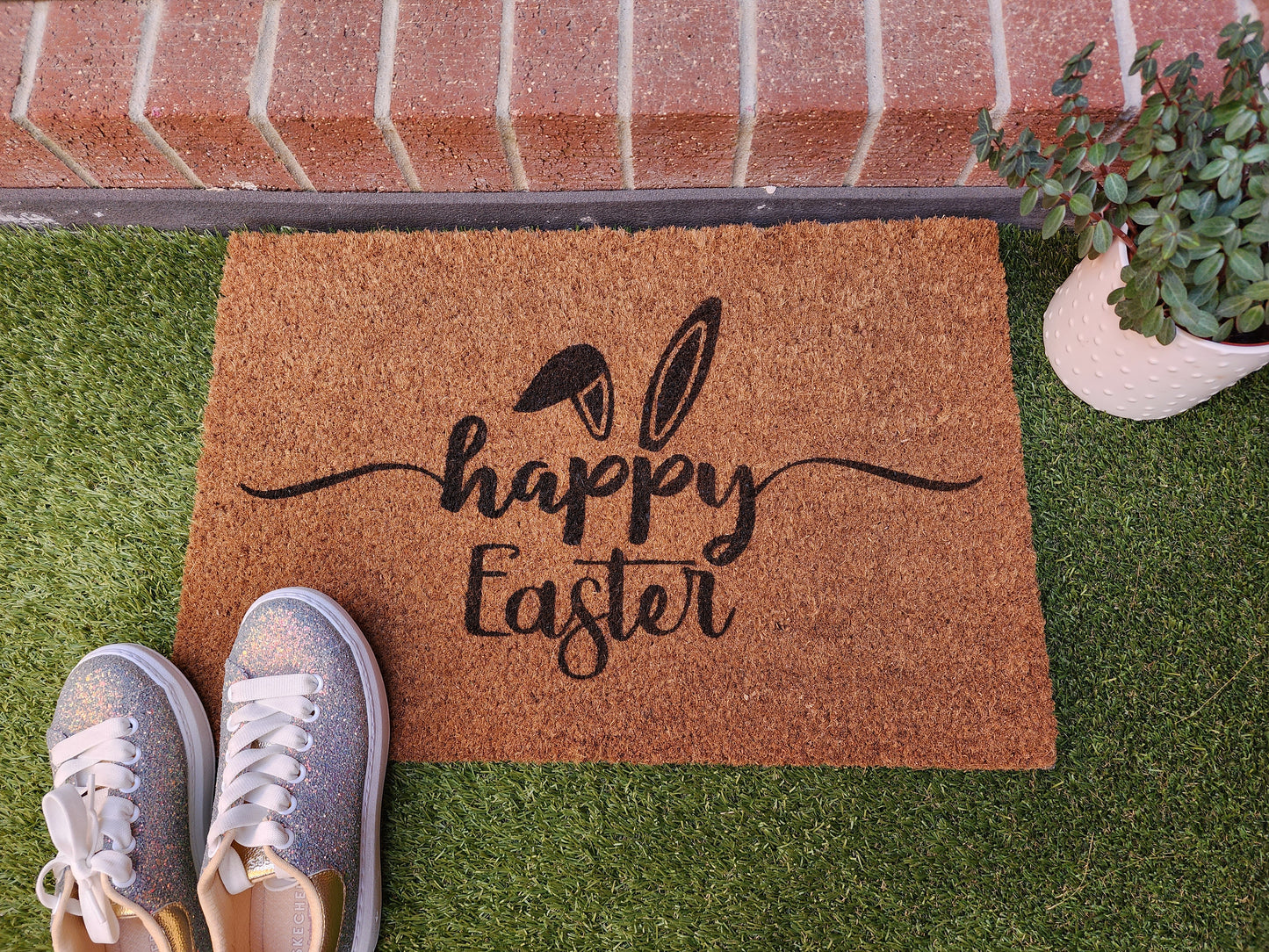 HAPPY EASTER CUSTOM DOOR MAT