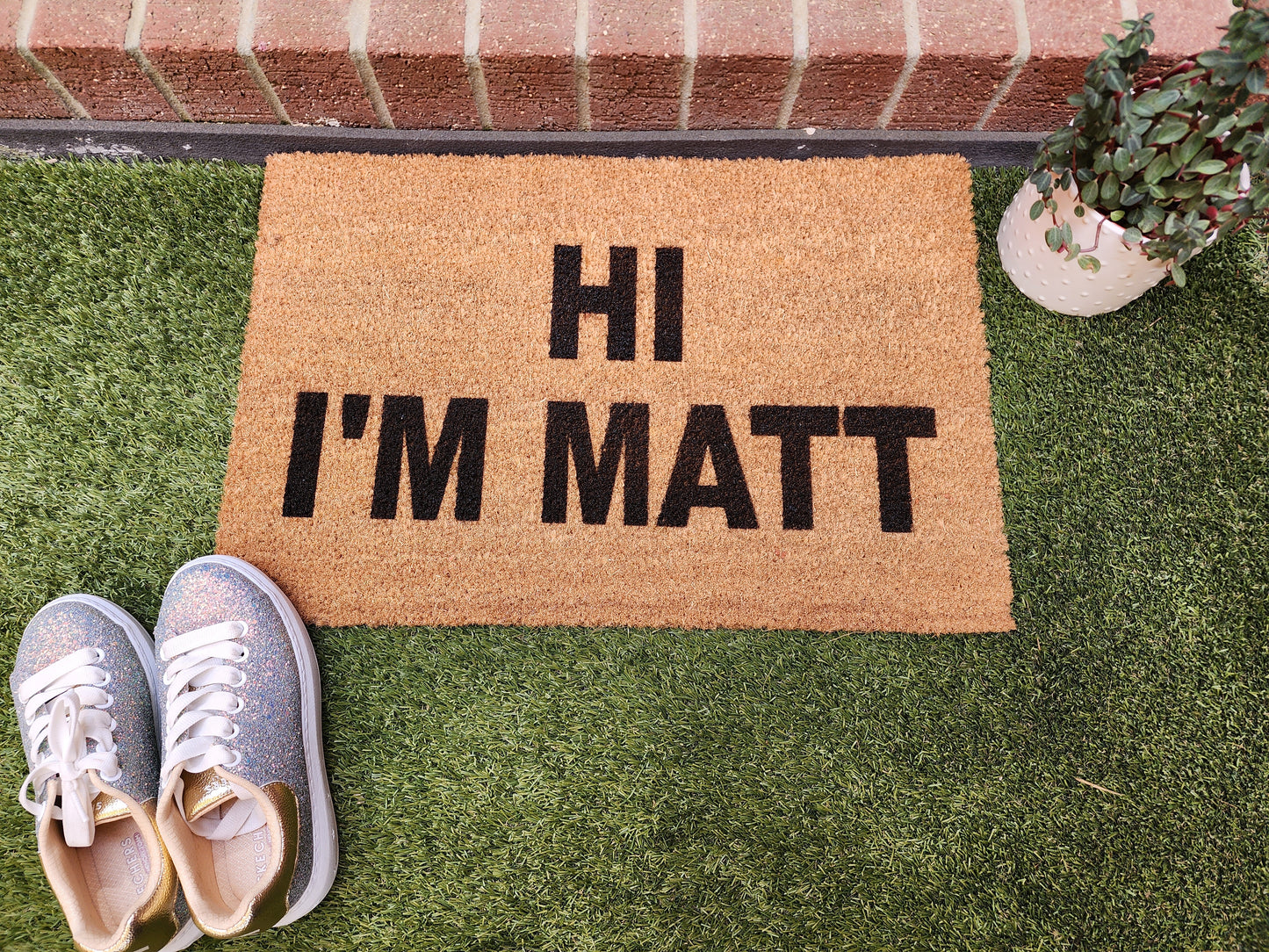 HI I'M MATT CUSTOM DOORMAT