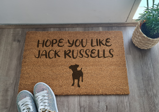 HOPE YOU LIKE JACK RUSSELLS FUN CUSTOM DOOR MAT