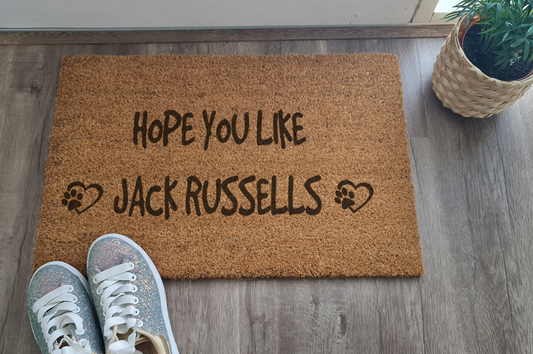 HOPE YOU LIKE JACK RUSSELLS CUSTOM DOOR MAT