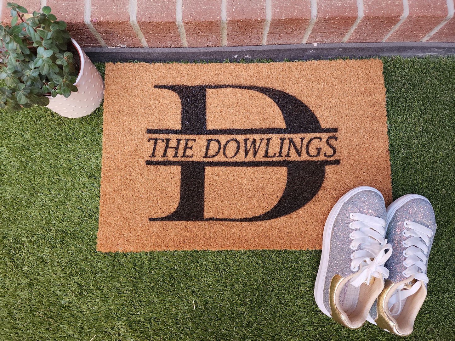 MONOGRAM INITIAL NAME PERSONALISED DOOR MAT