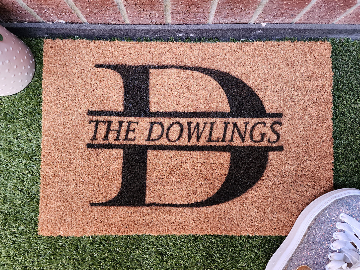 MONOGRAM INITIAL NAME PERSONALISED DOOR MAT