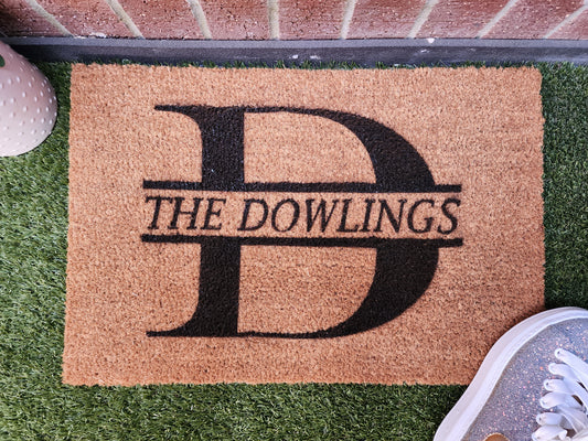 MONOGRAM INITIAL NAME PERSONALISED DOOR MAT