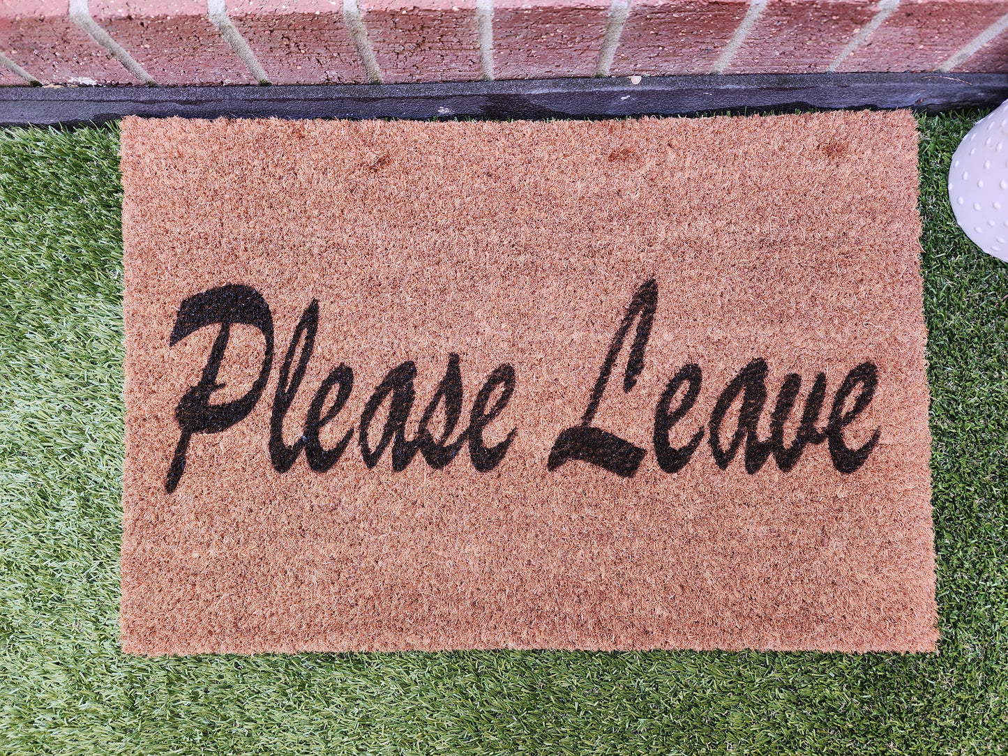 PLEASE LEAVE FUN CUSTOM DOOR MAT