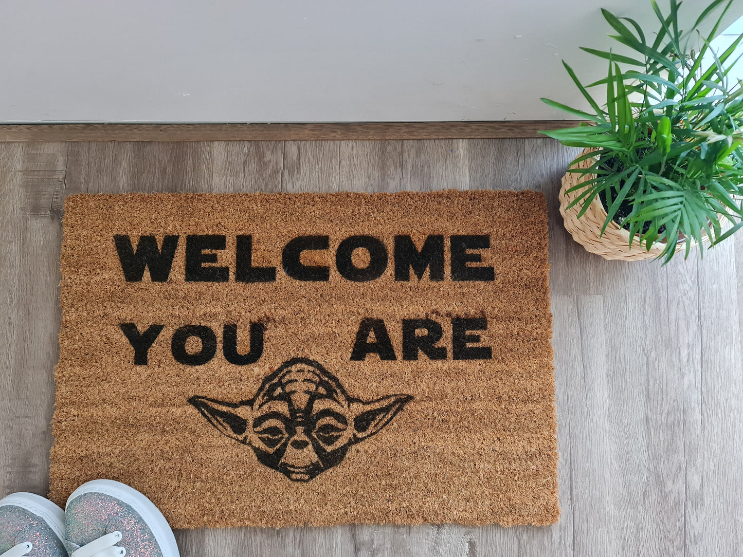 WELCOME YOU ARE YODA CUSTOM DOORMAT