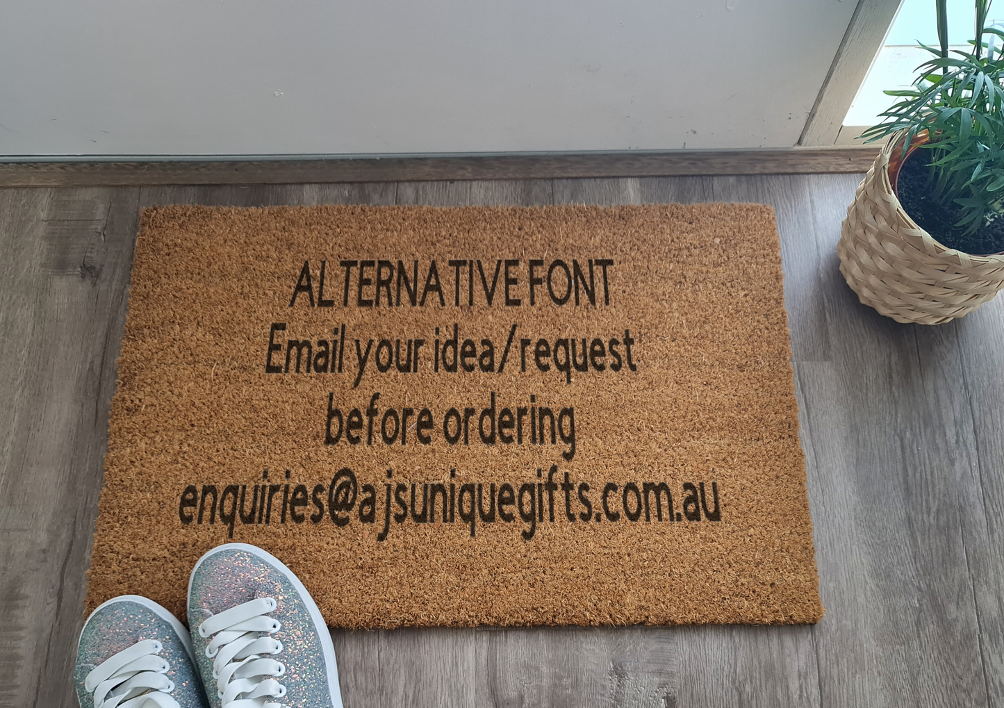 CUSTOM DOORMAT YOUR TEXT HERE DESIGN YOUR OWN DOOR MAT