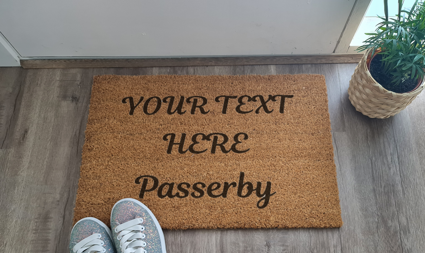 CUSTOM DOORMAT YOUR TEXT HERE DESIGN YOUR OWN DOOR MAT