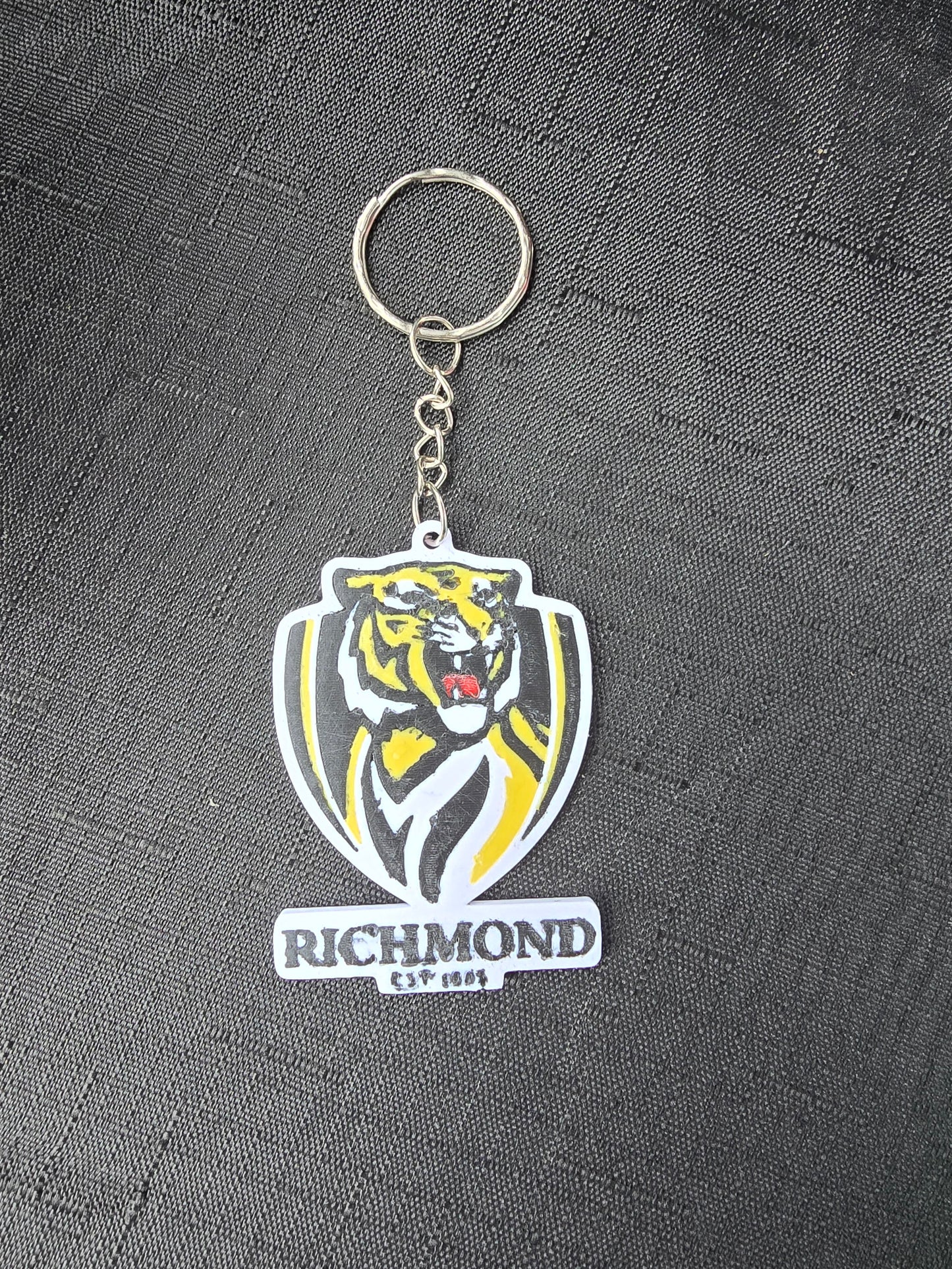 Richmond Tigers Custom Keychain – 3D Printed Bag Tag Keyring