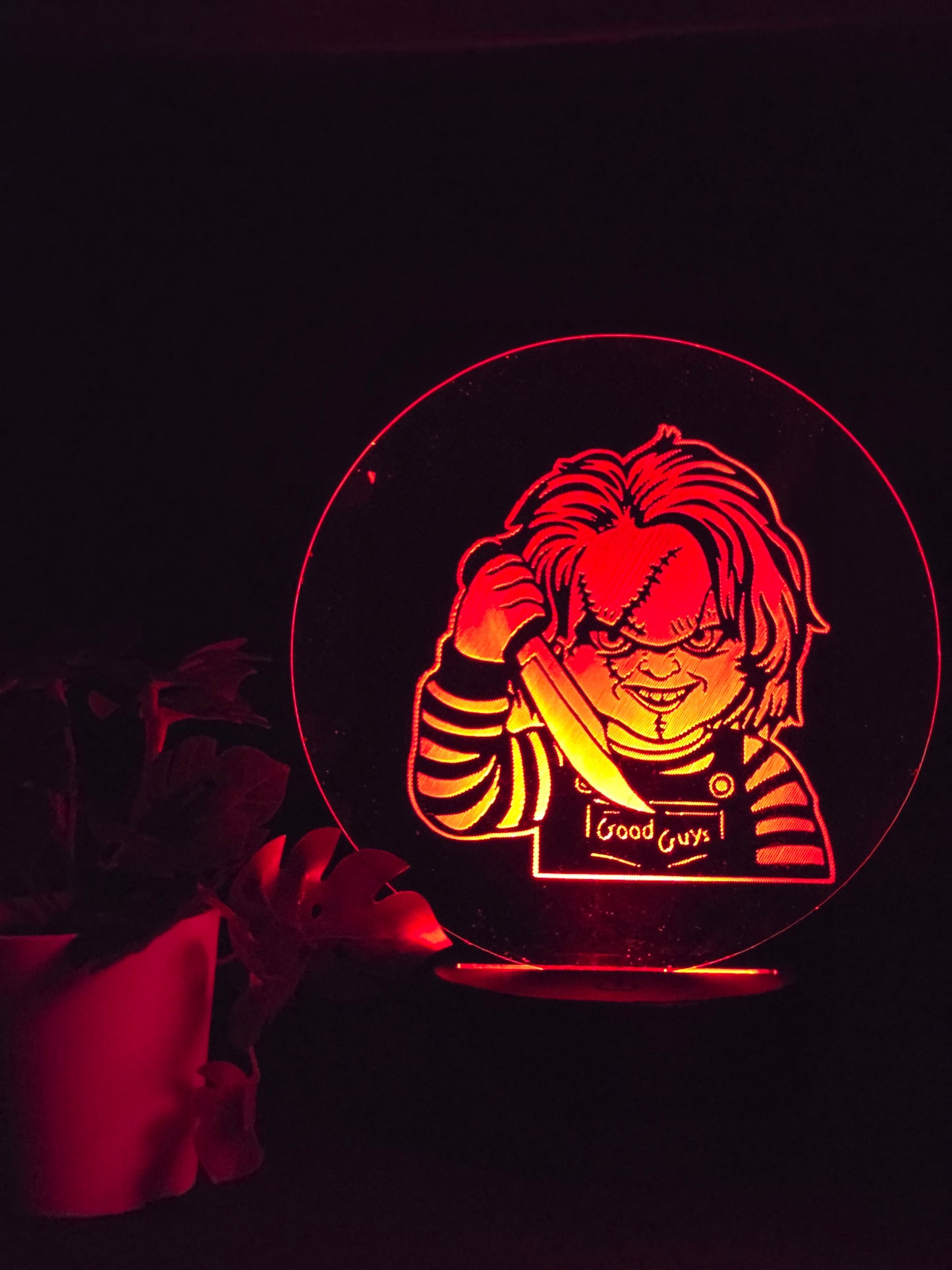 CHUCKY HORROR MOVIE NIGHT LIGHT 8 COLOURS LED LAMP