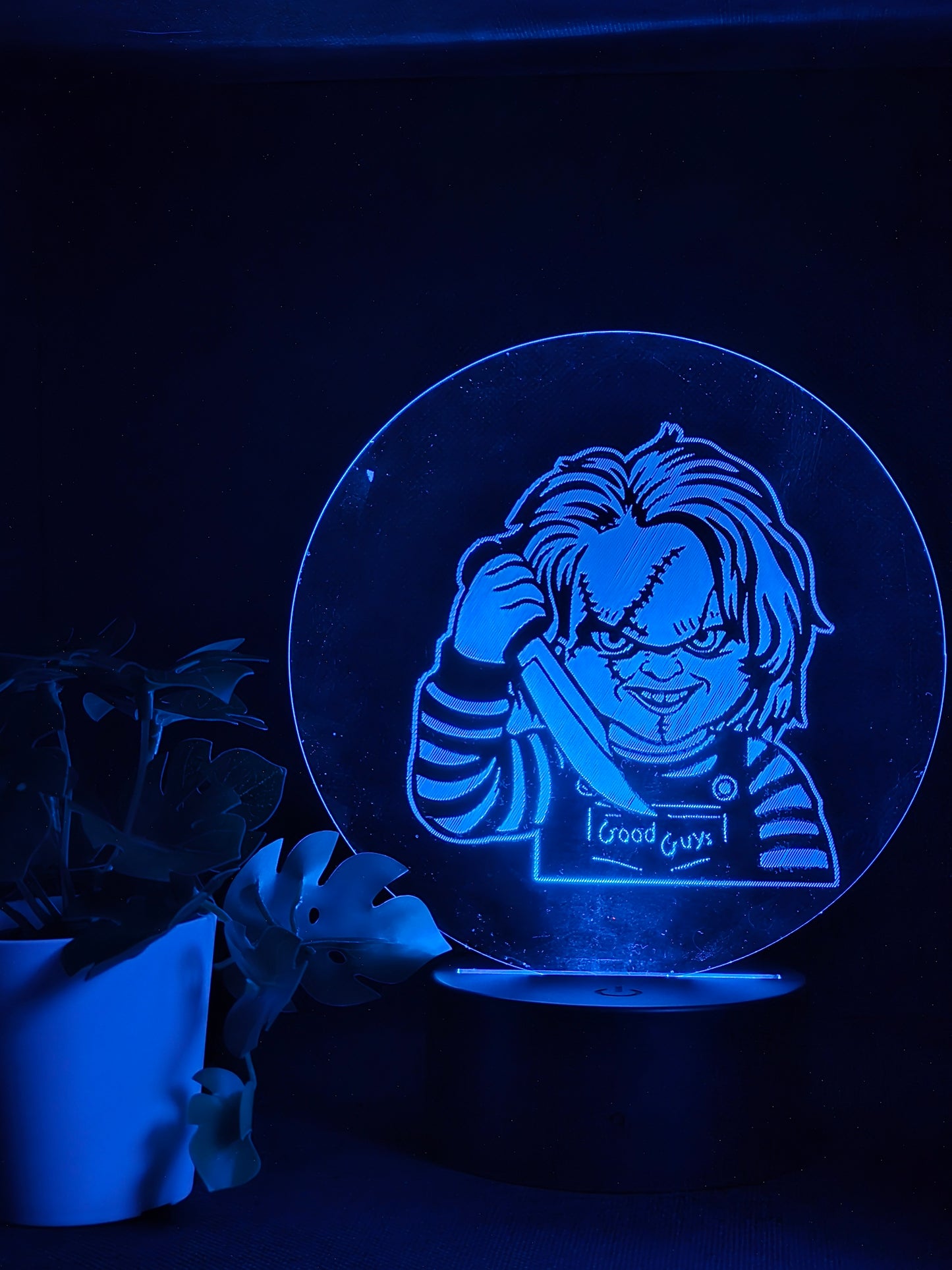 CHUCKY HORROR MOVIE NIGHT LIGHT 8 COLOURS LED LAMP
