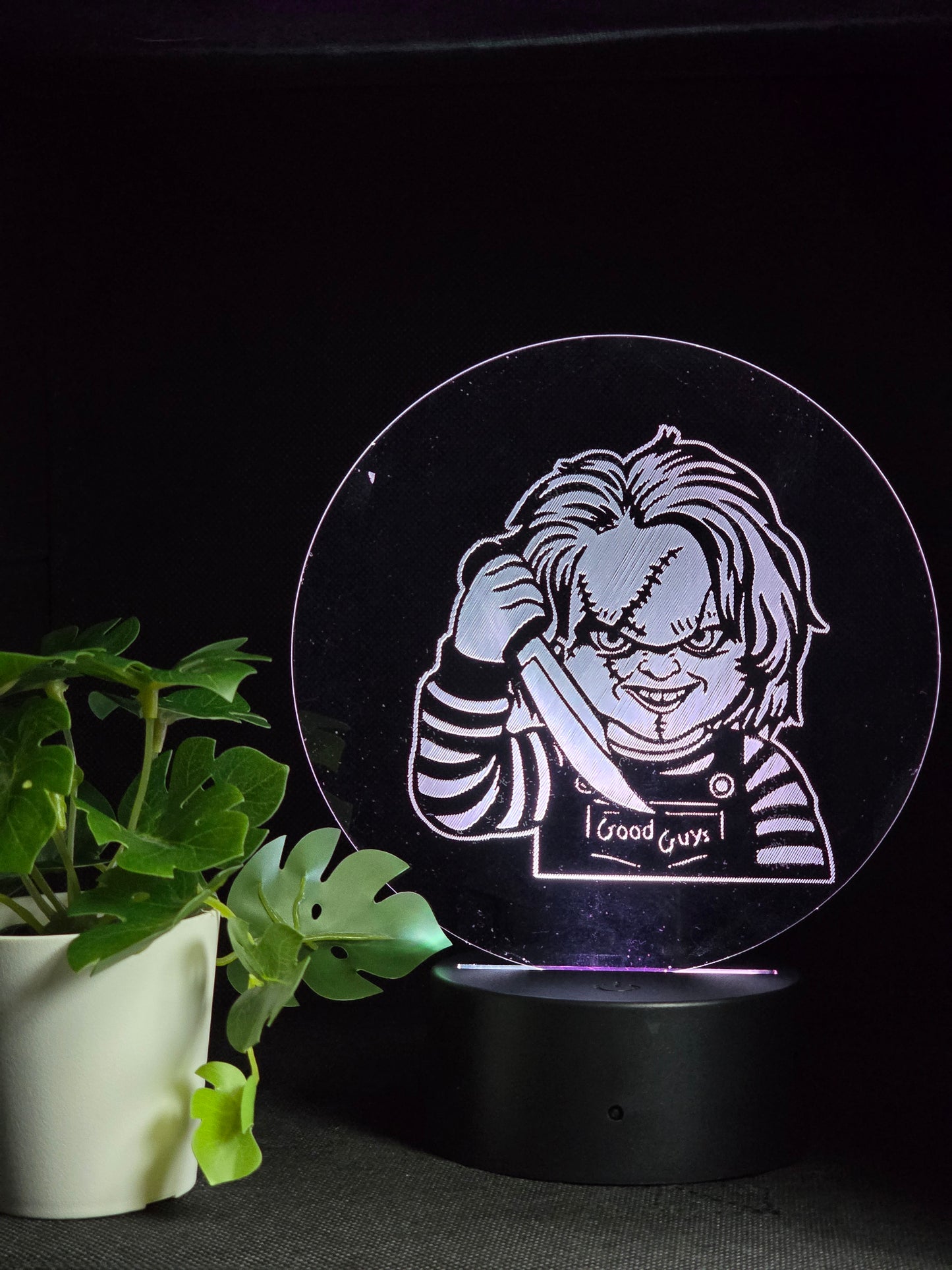 CHUCKY HORROR MOVIE NIGHT LIGHT 8 COLOURS LED LAMP