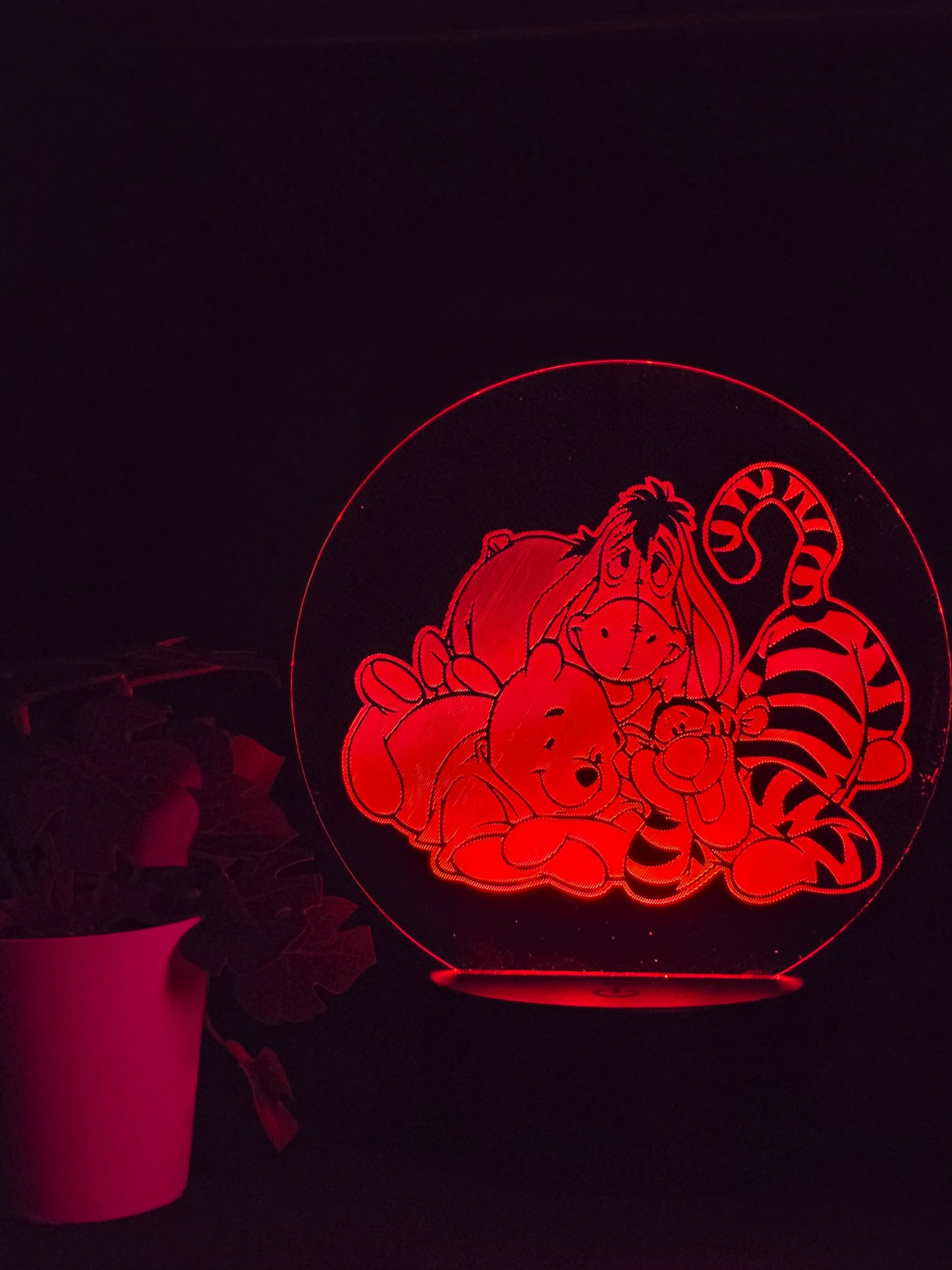 WINNIE THE POOH & FRIENDS NIGHT LIGHT 8 COLOURS LED LAMP