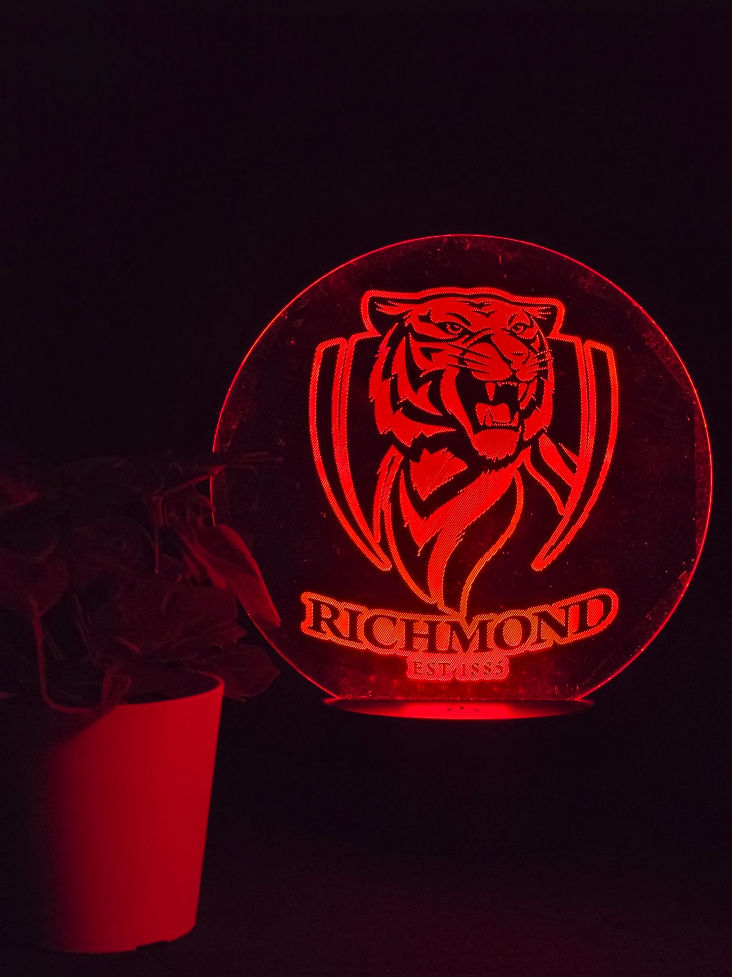 RICHMOND TIGERS NIGHT LIGHT 8 COLOURS LED LAMP