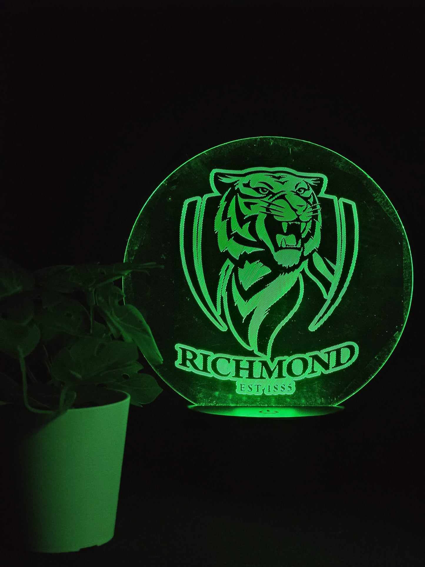 RICHMOND TIGERS NIGHT LIGHT 8 COLOURS LED LAMP