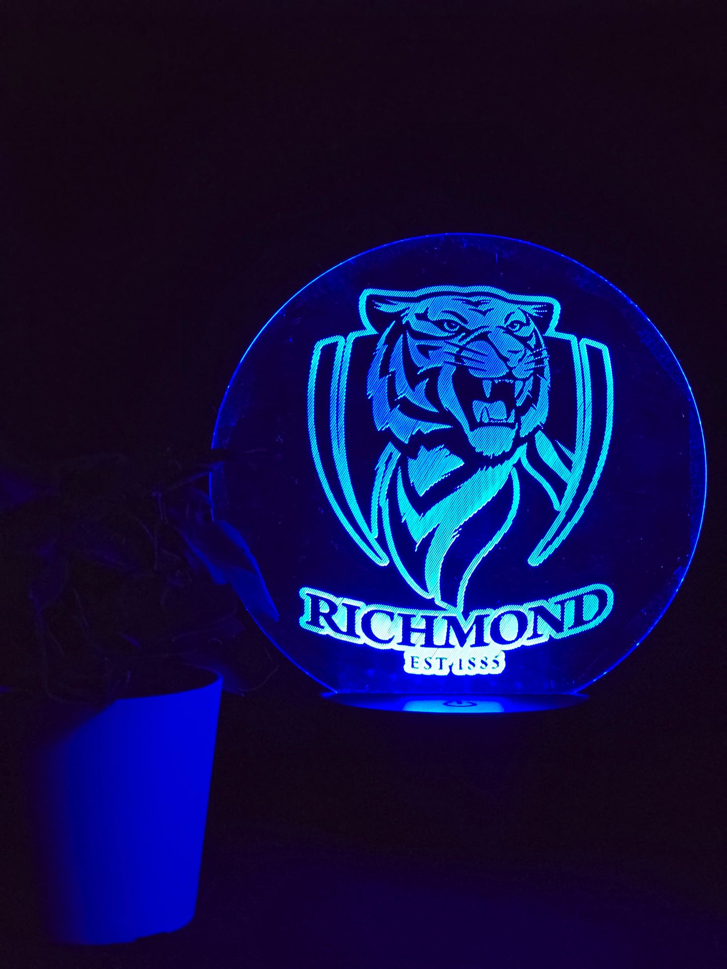 RICHMOND TIGERS NIGHT LIGHT 8 COLOURS LED LAMP