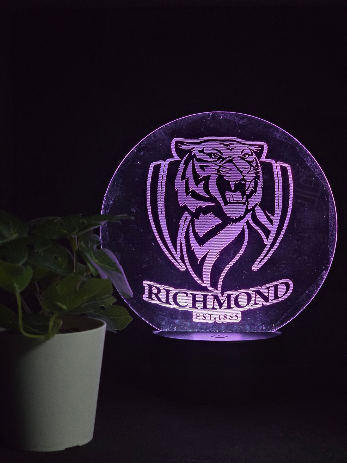 RICHMOND TIGERS NIGHT LIGHT 8 COLOURS LED LAMP