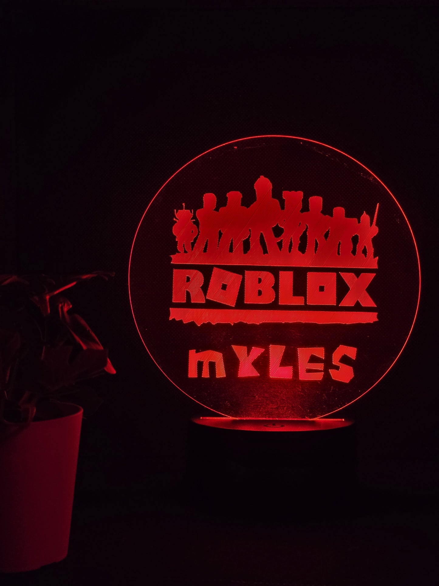 PERSONALISED ROBLOX NIGHT LIGHT 8 COLOURS LED LAMP