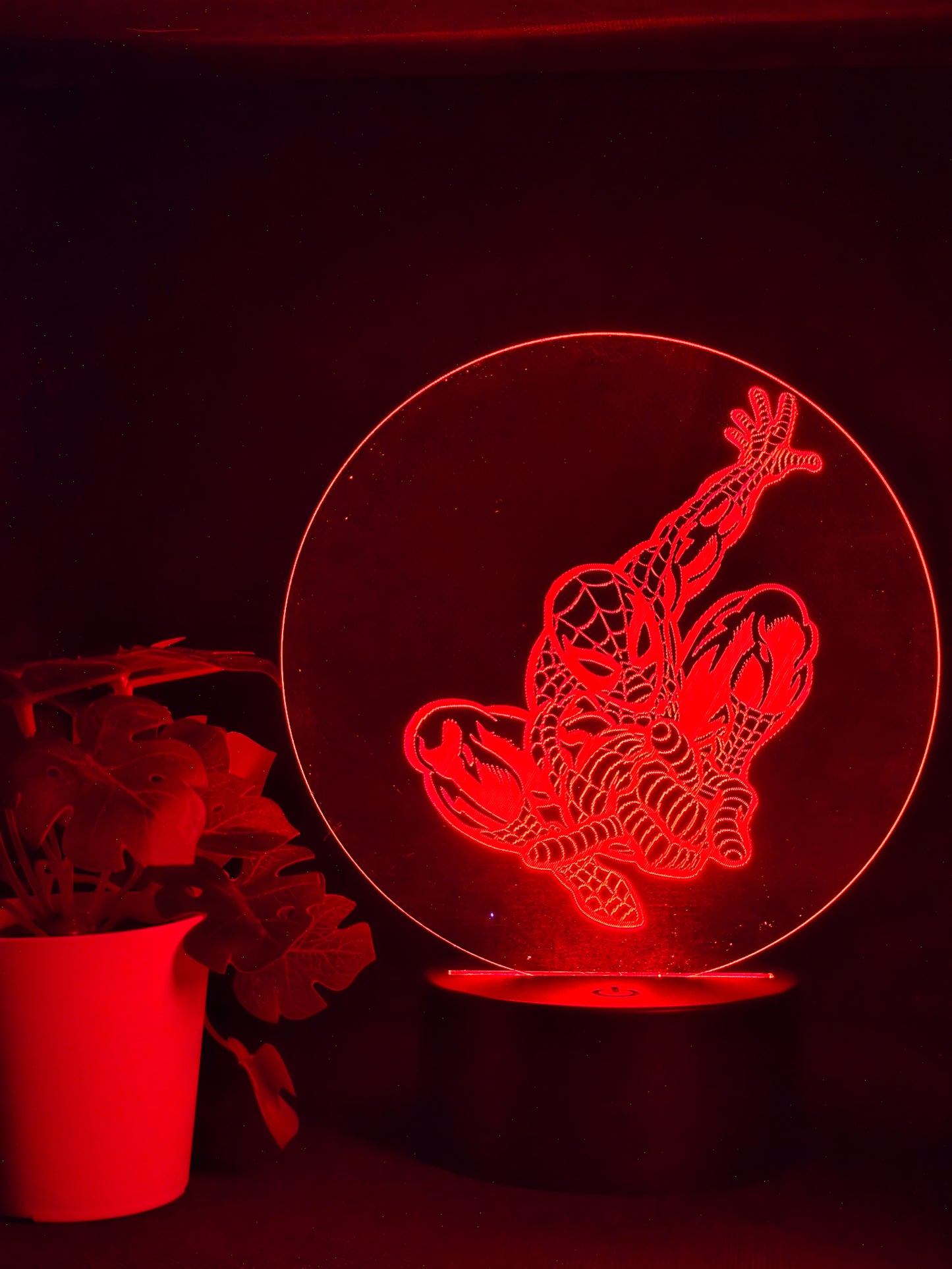SPIDERMAN NIGHT LIGHT 8 COLOURS LED LAMP