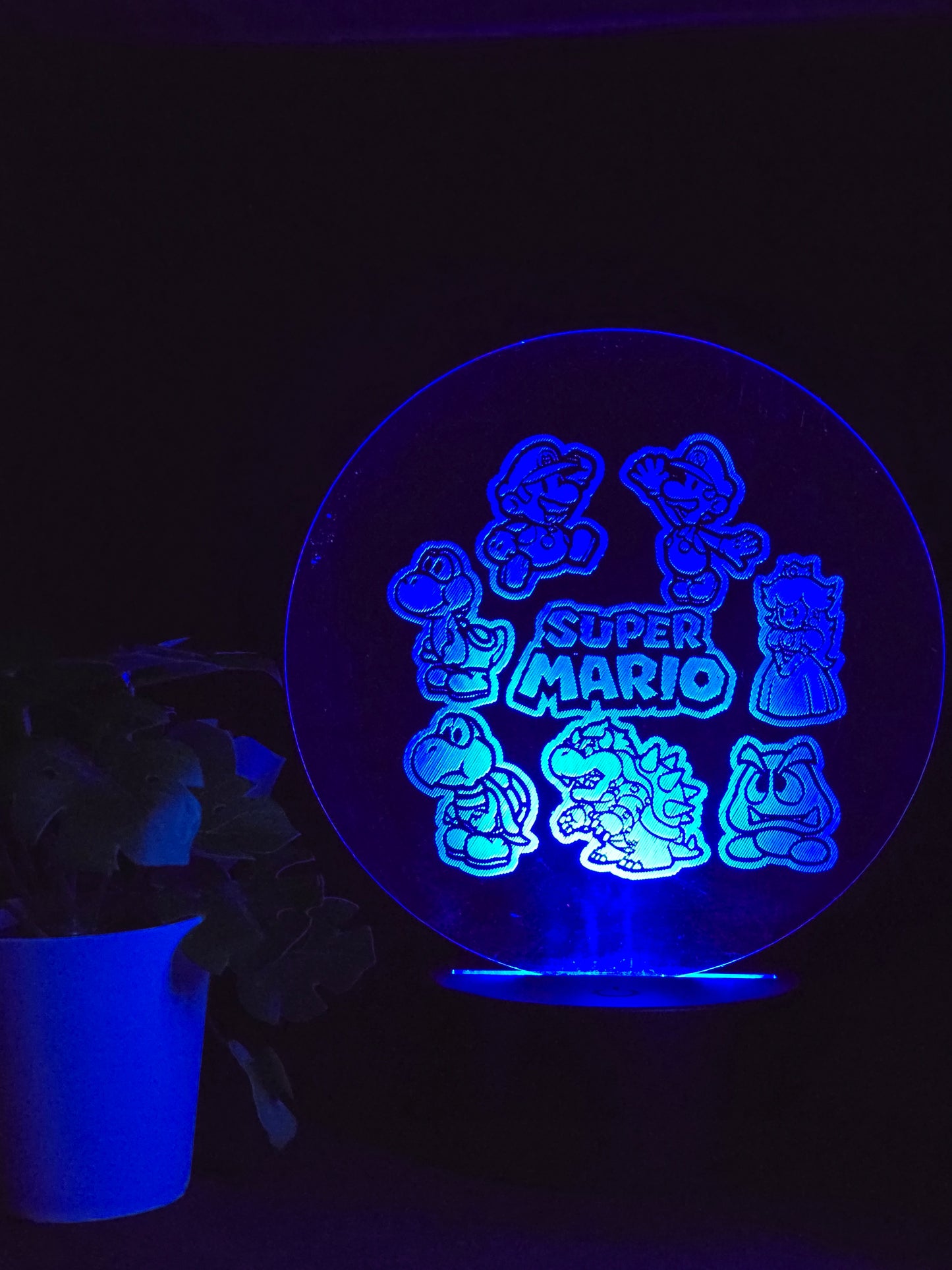 SUPER MARIO NIGHT LIGHT 8 COLOURS LED LAMP