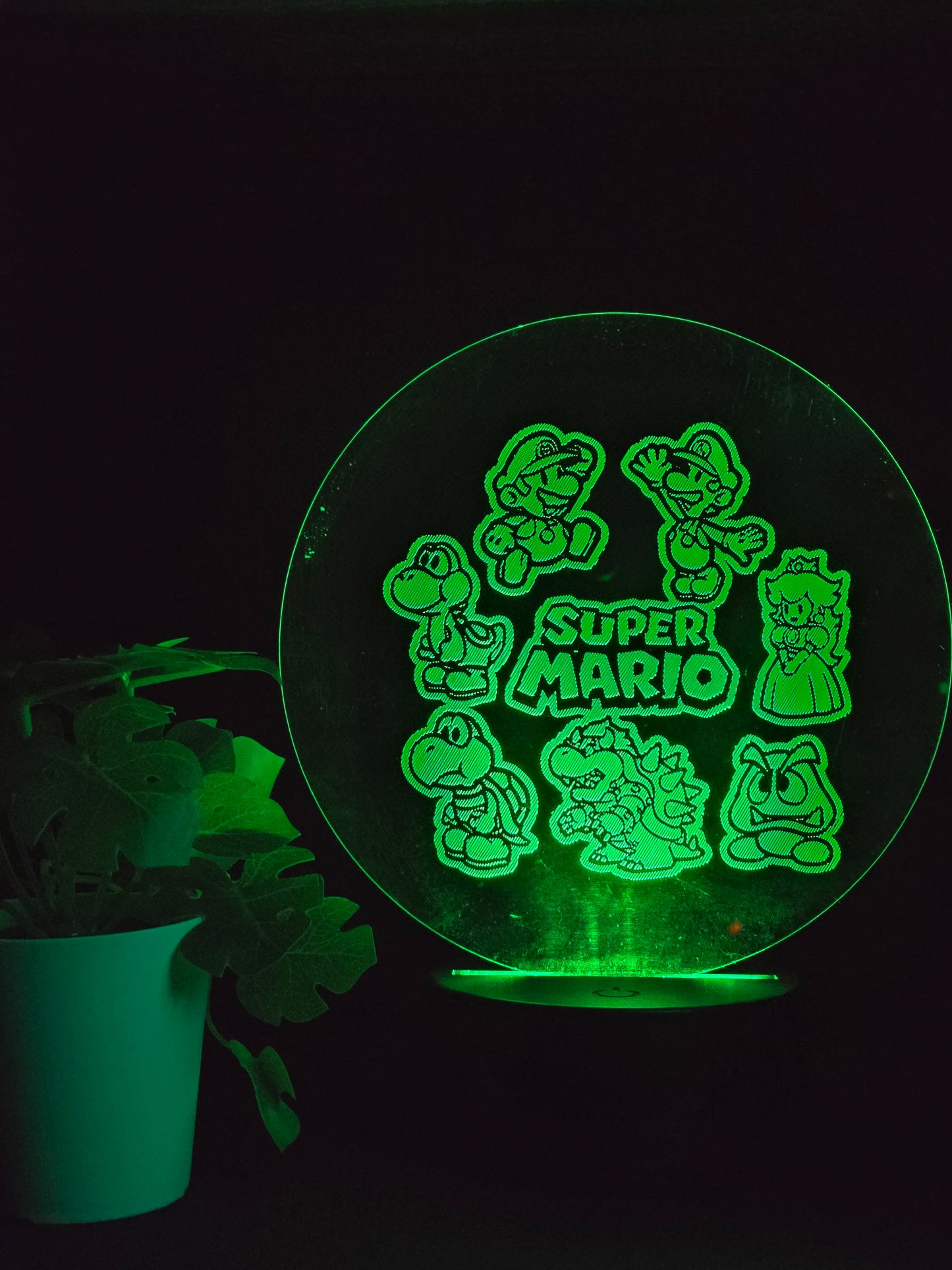 SUPER MARIO NIGHT LIGHT 8 COLOURS LED LAMP