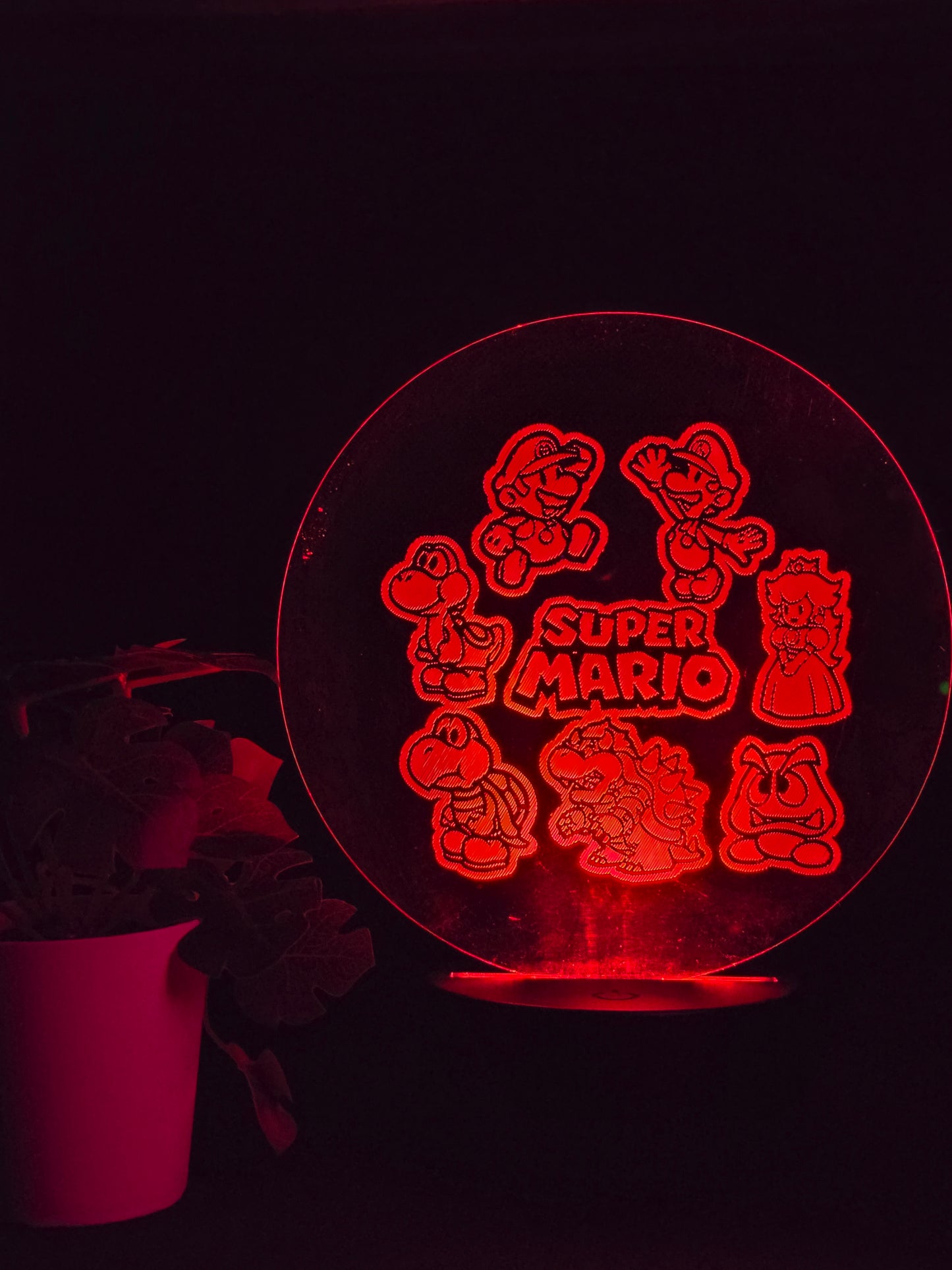 SUPER MARIO NIGHT LIGHT 8 COLOURS LED LAMP