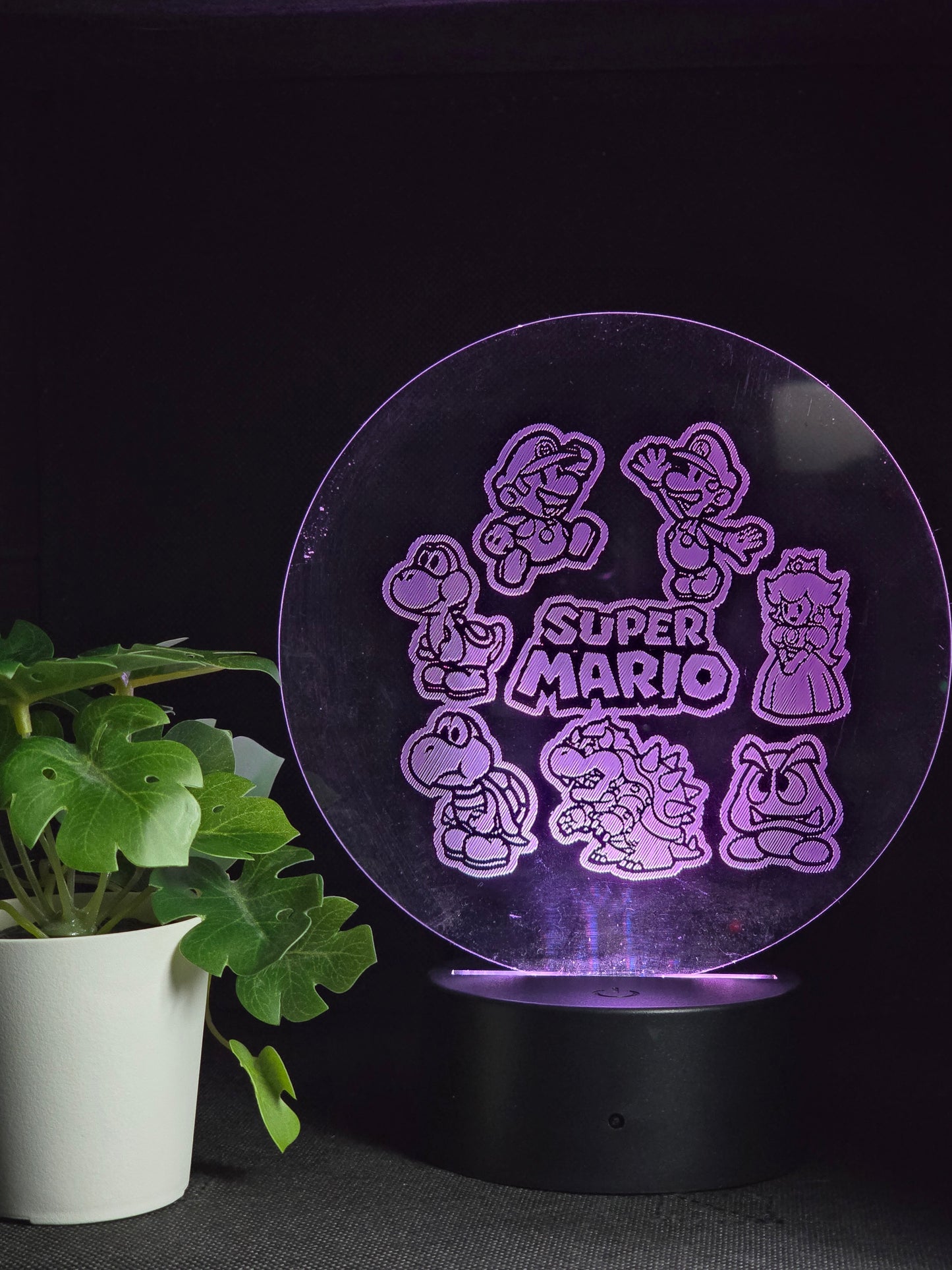 SUPER MARIO NIGHT LIGHT 8 COLOURS LED LAMP
