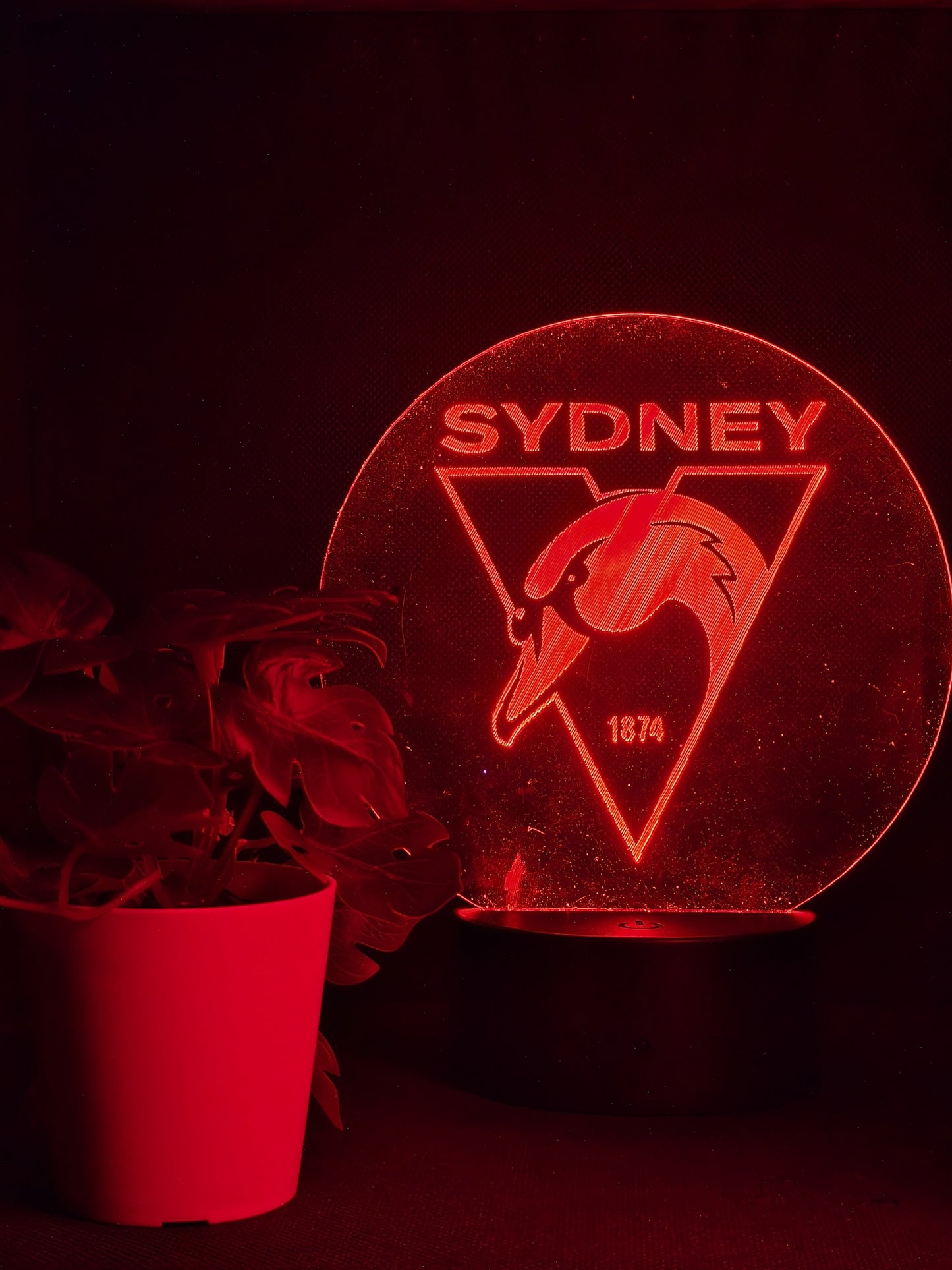 SYDNEY SWANS NIGHT LIGHT 8 COLOURS LED LAMP