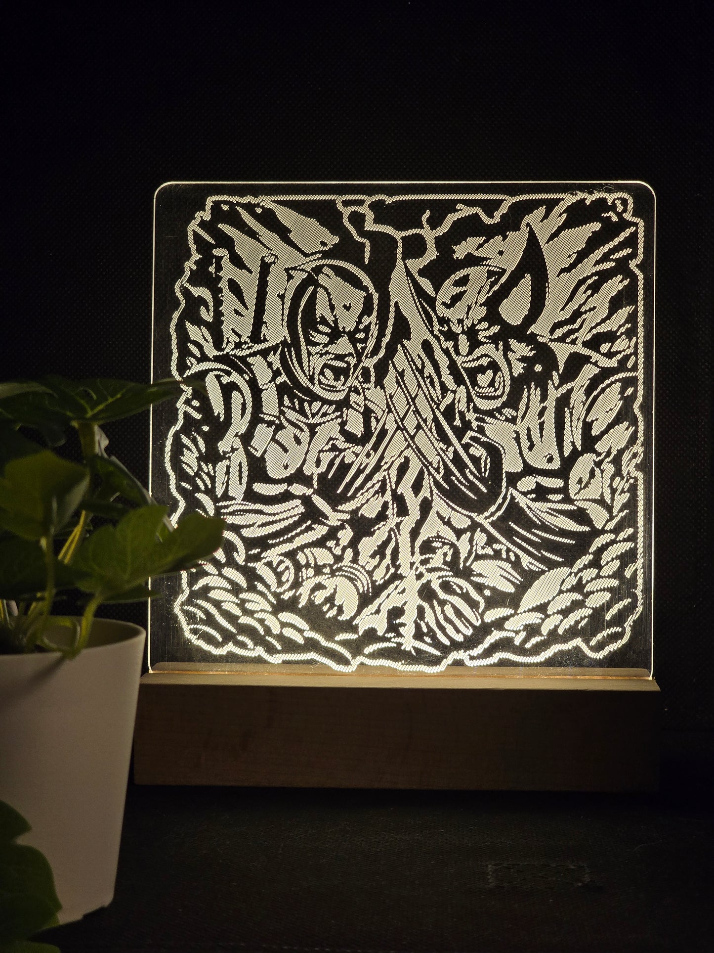 DEADPOOL WOLVERINE NIGHT LIGHT WARM WHITE LED LAMP