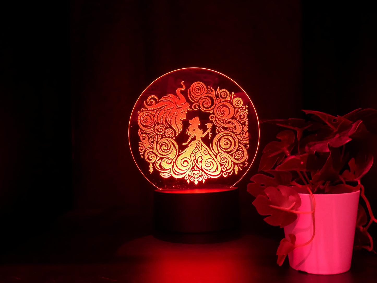 BEAUTY AND THE BEAST NIGHT LIGHT 8 COLOURS LED LAMP
