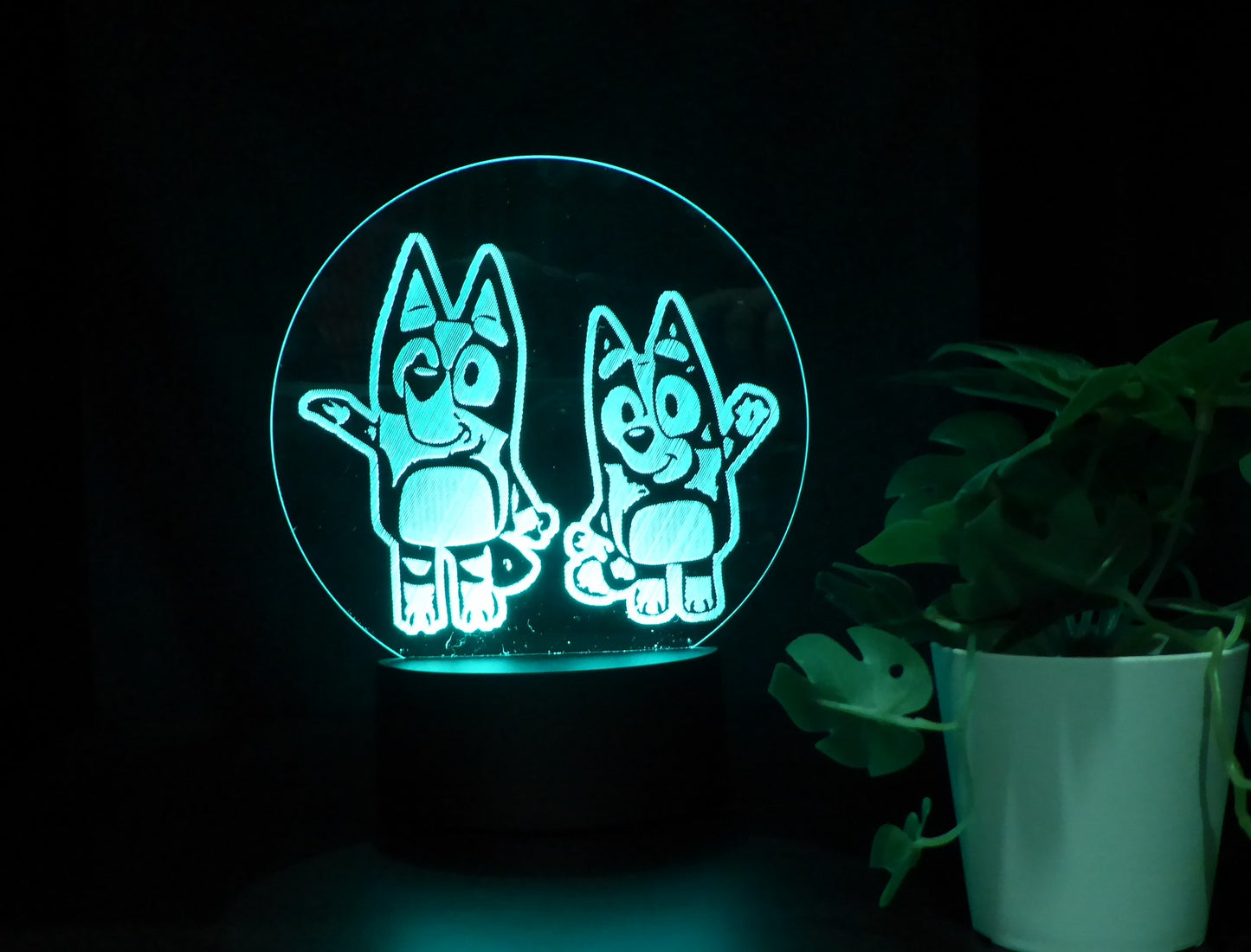 BLUEY & BINGO NIGHT LIGHT 8 COLOURS LED LAMP