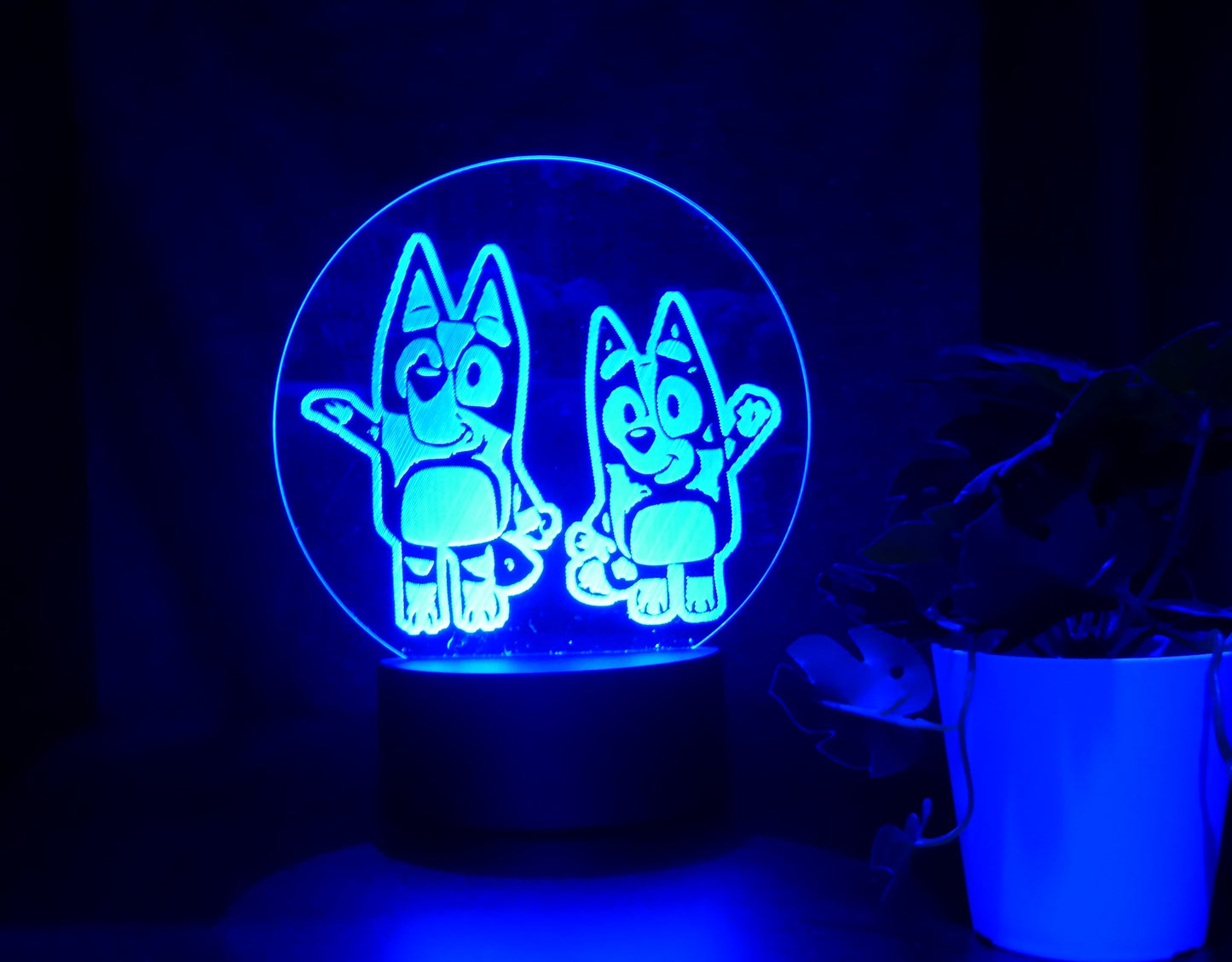 BLUEY & BINGO NIGHT LIGHT 8 COLOURS LED LAMP