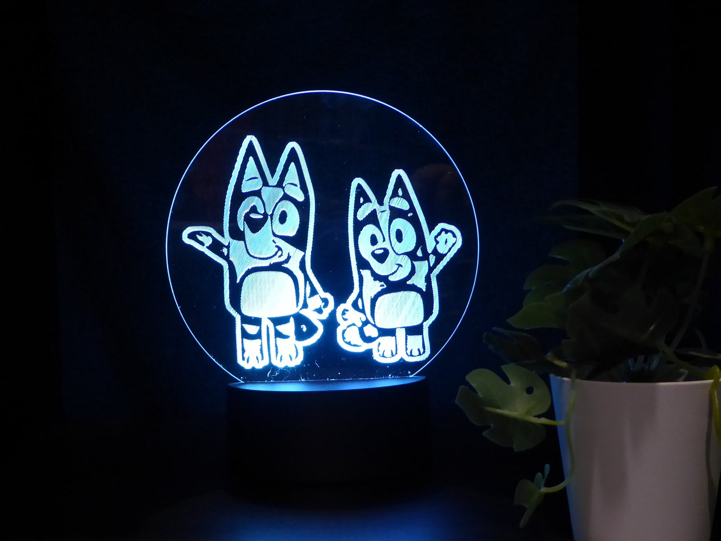 BLUEY & BINGO NIGHT LIGHT 8 COLOURS LED LAMP