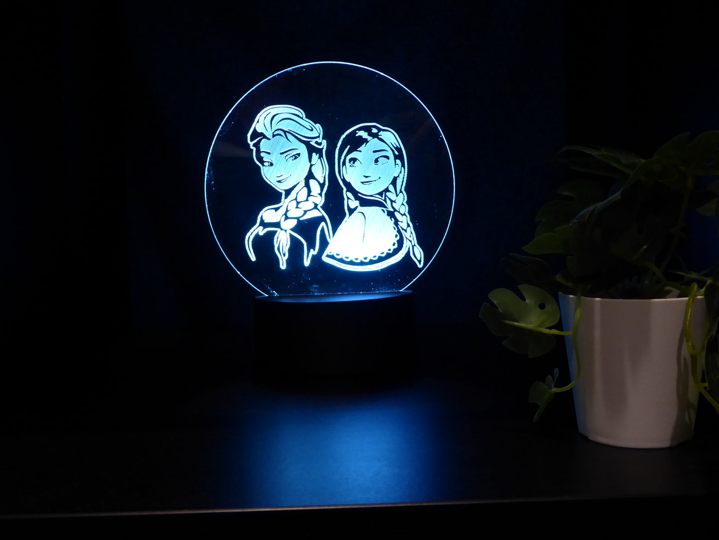 FROZEN ELSA & ANNA NIGHT LIGHT 8 COLOURS LED LAMP