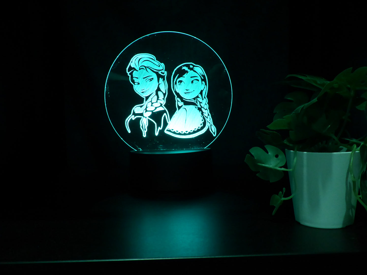 FROZEN ELSA & ANNA NIGHT LIGHT 8 COLOURS LED LAMP