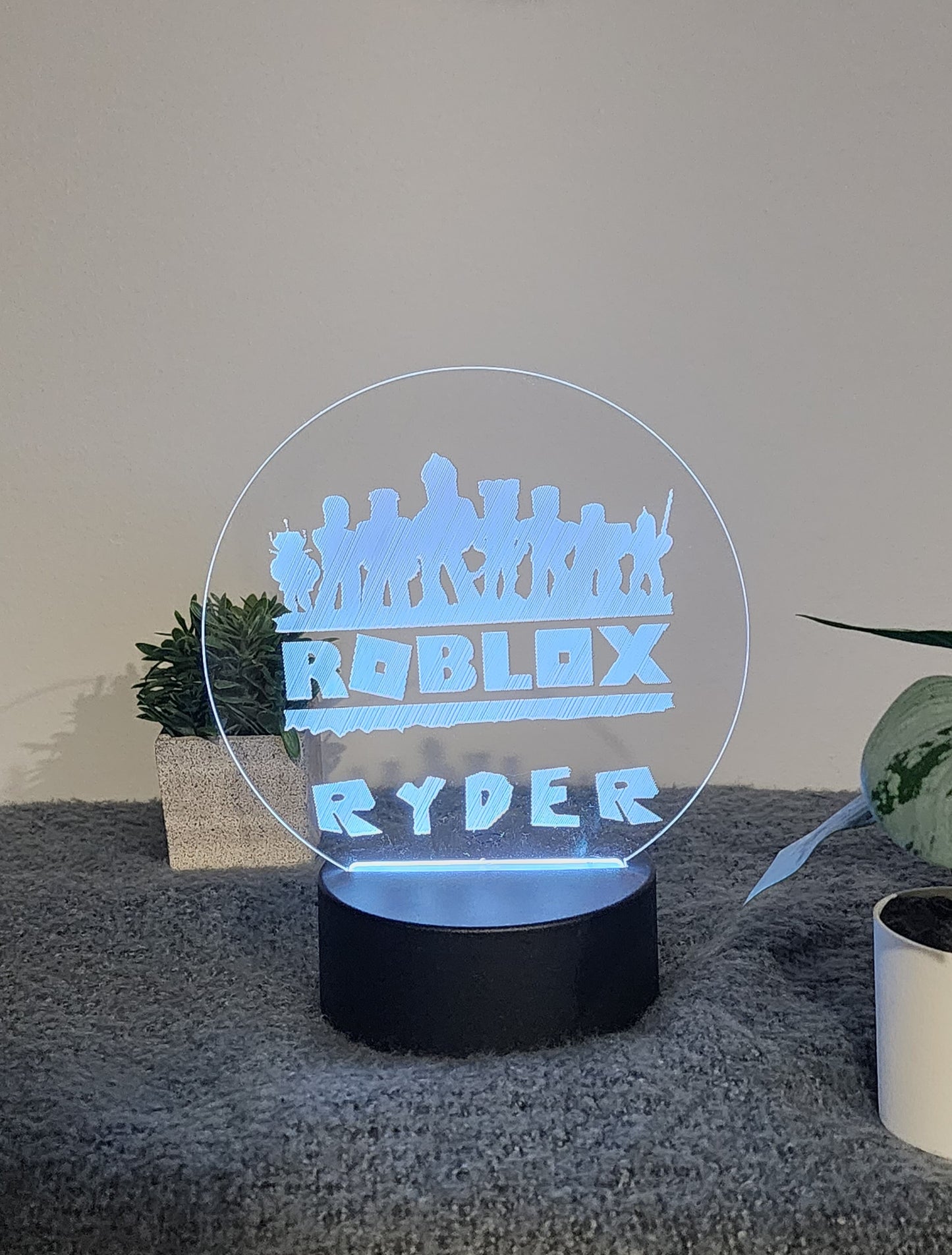 PERSONALISED ROBLOX NIGHT LIGHT 8 COLOURS LED LAMP