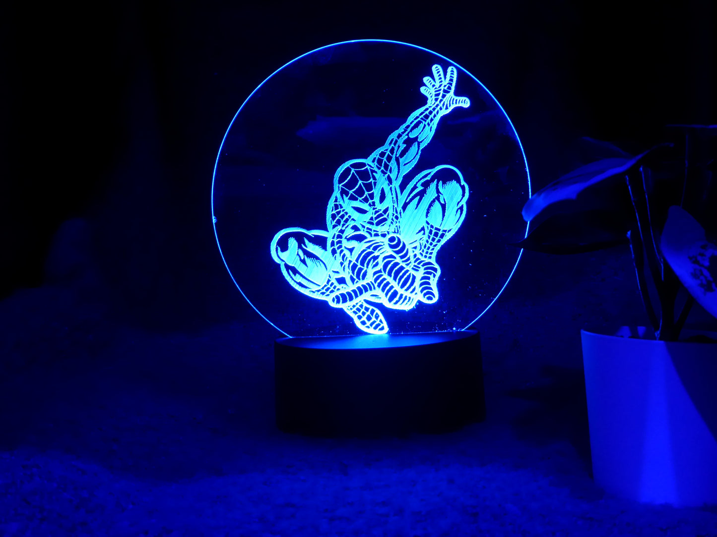 SPIDERMAN NIGHT LIGHT 8 COLOURS LED LAMP