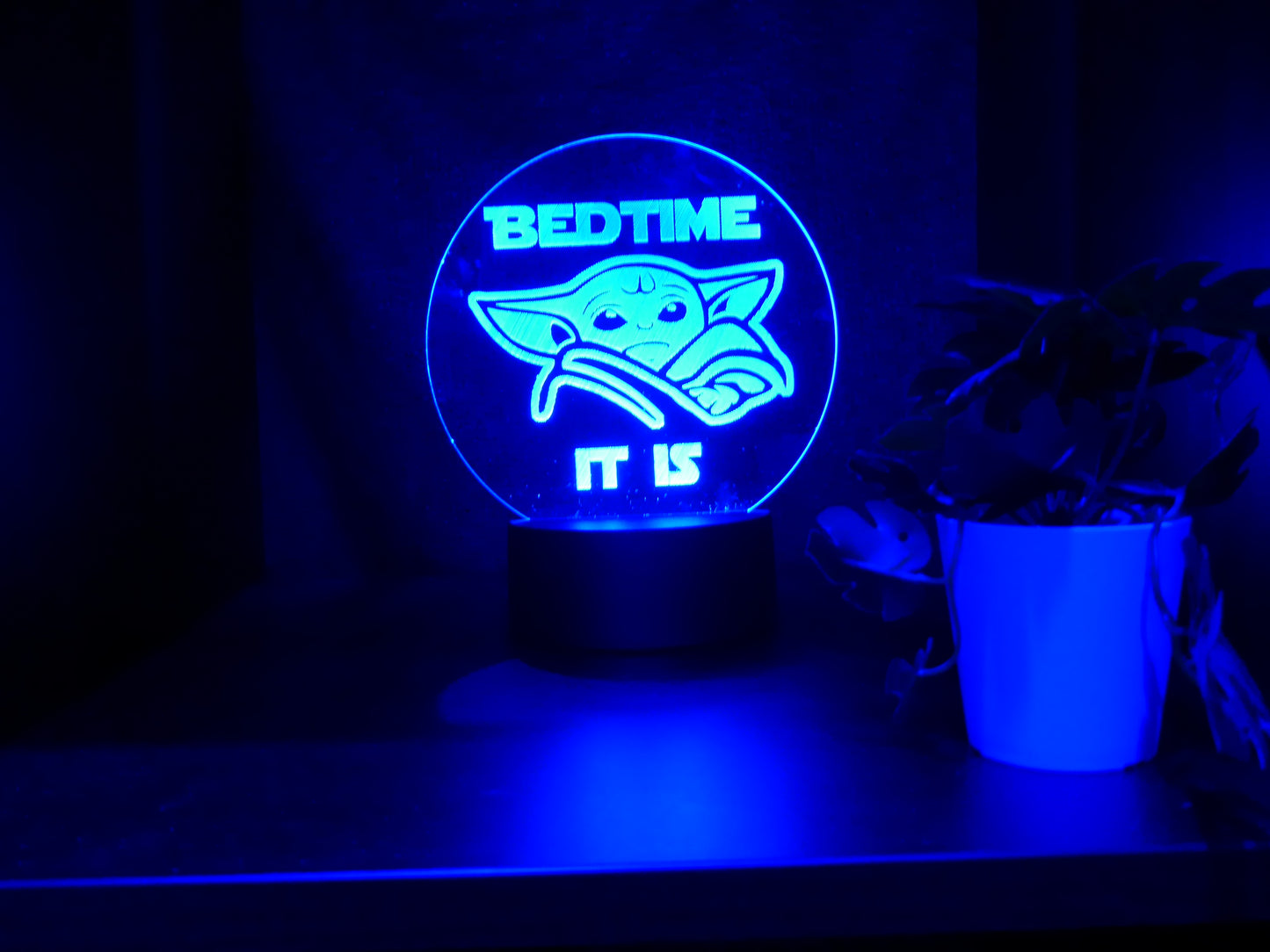 BABY YODA BEDTIME IT IS NIGHT LIGHT 8 COLOURS LED LAMP