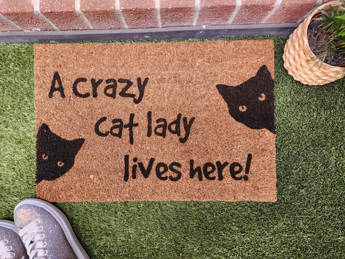 CRAZY CAT LADY CUSTOM DOOR MAT