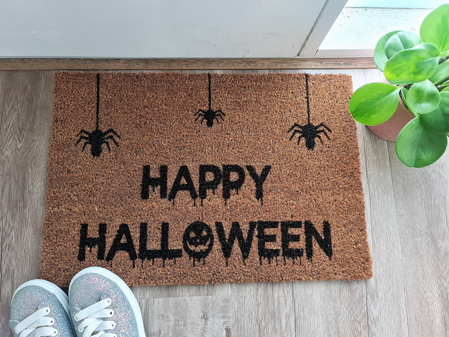 HAPPY HALLOWEEN WITCH CUSTOM DOOR MAT