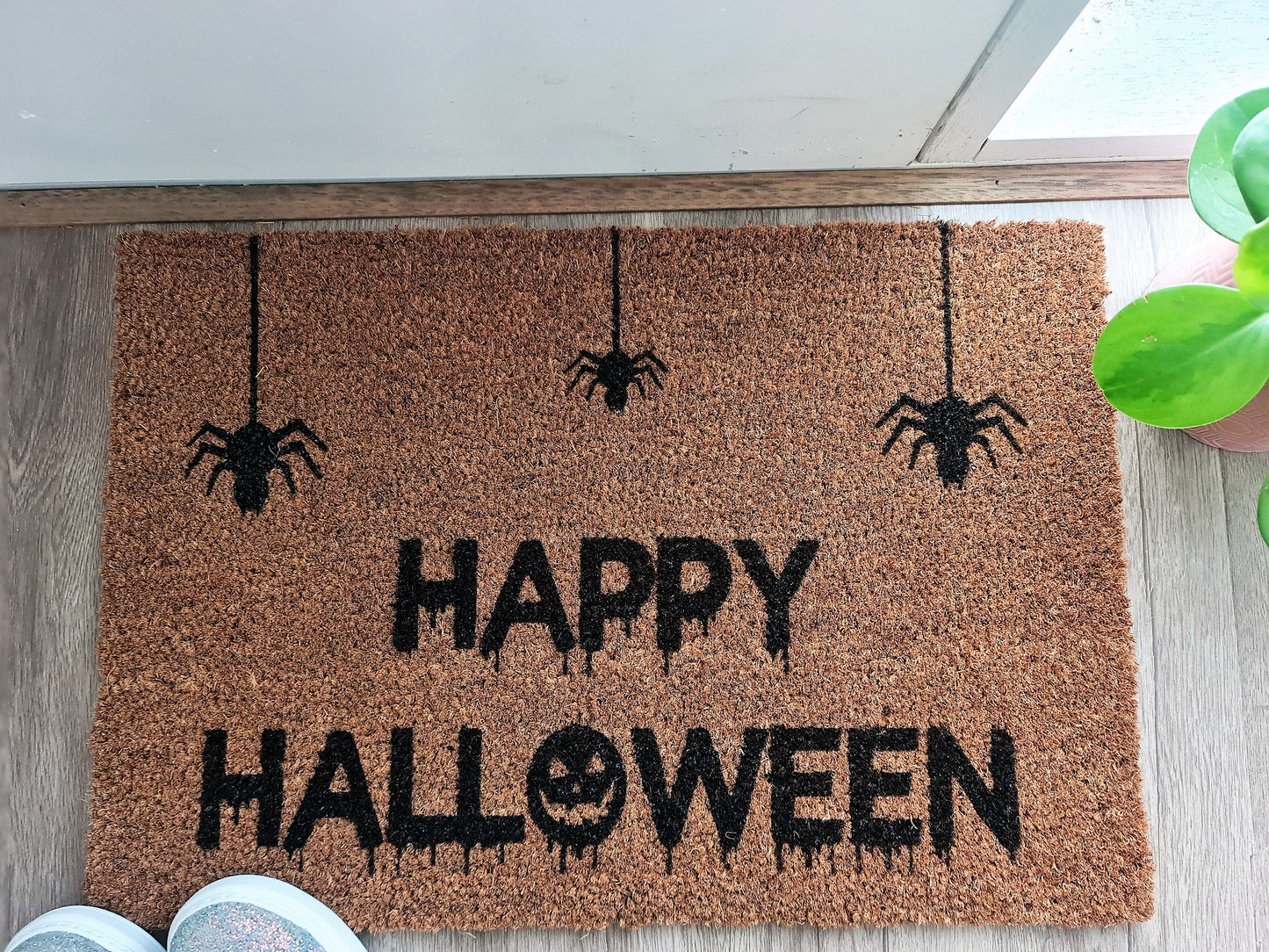 HAPPY HALLOWEEN WITCH CUSTOM DOOR MAT