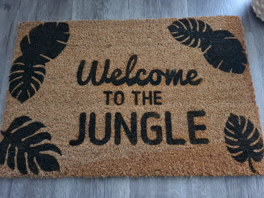 WELCOME TO THE JUNGLE CUSTOM DOORMAT