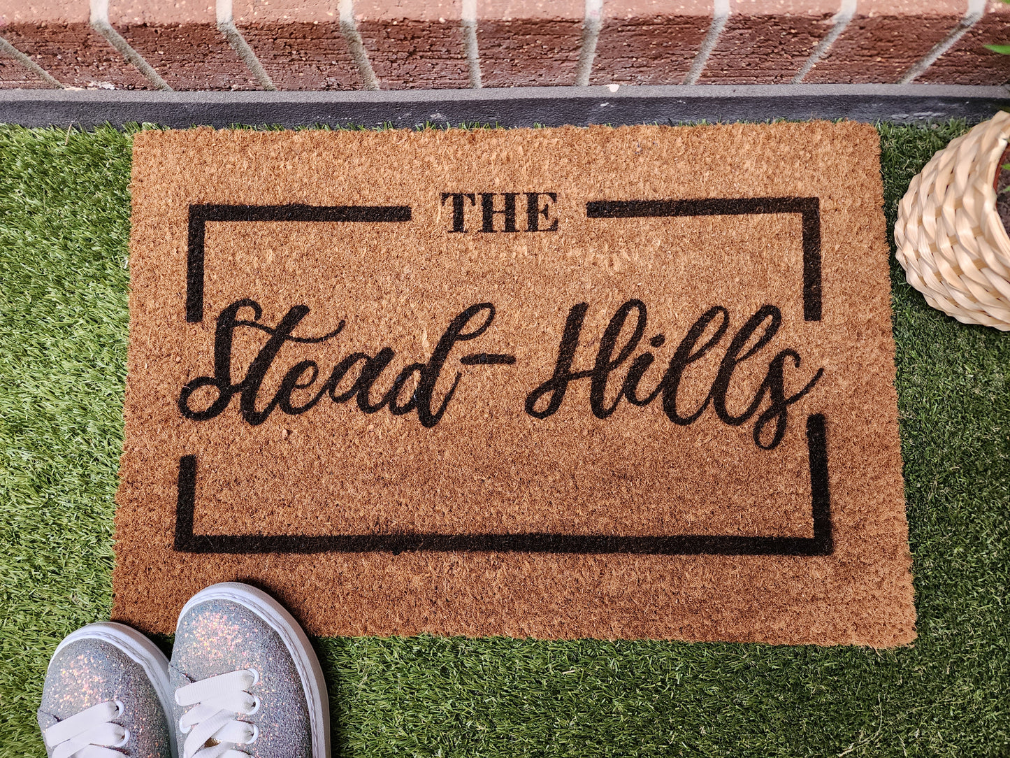 NAME PERSONALISED DOOR MAT WITH EST DATE