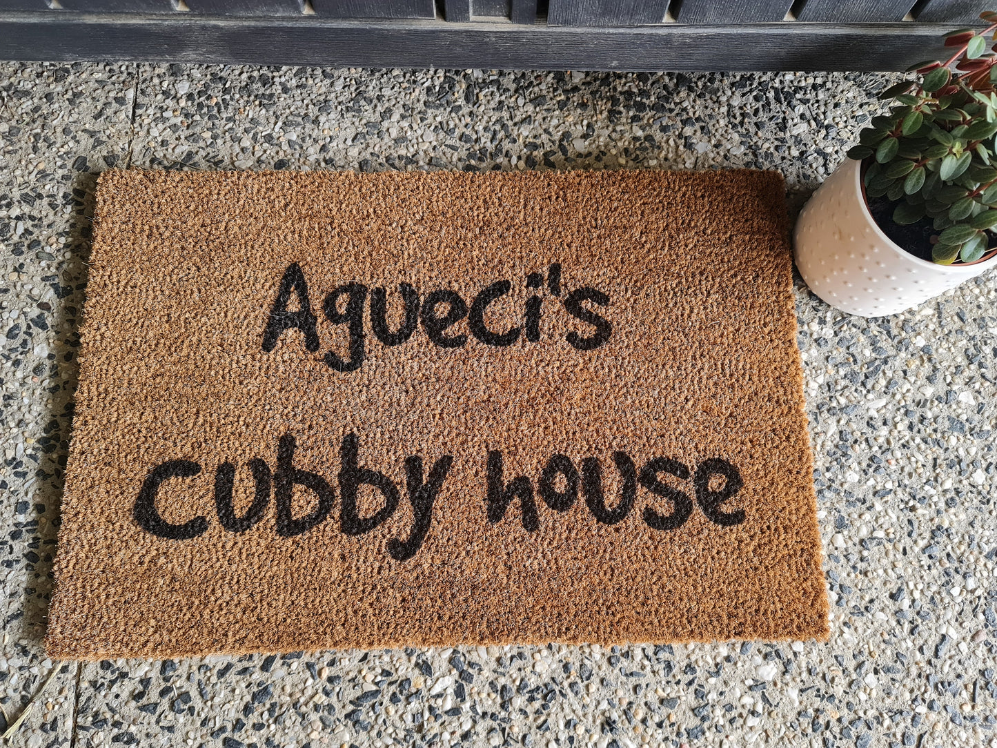 CUBBY HOUSE KIDS PERSONALISED DOOR MAT